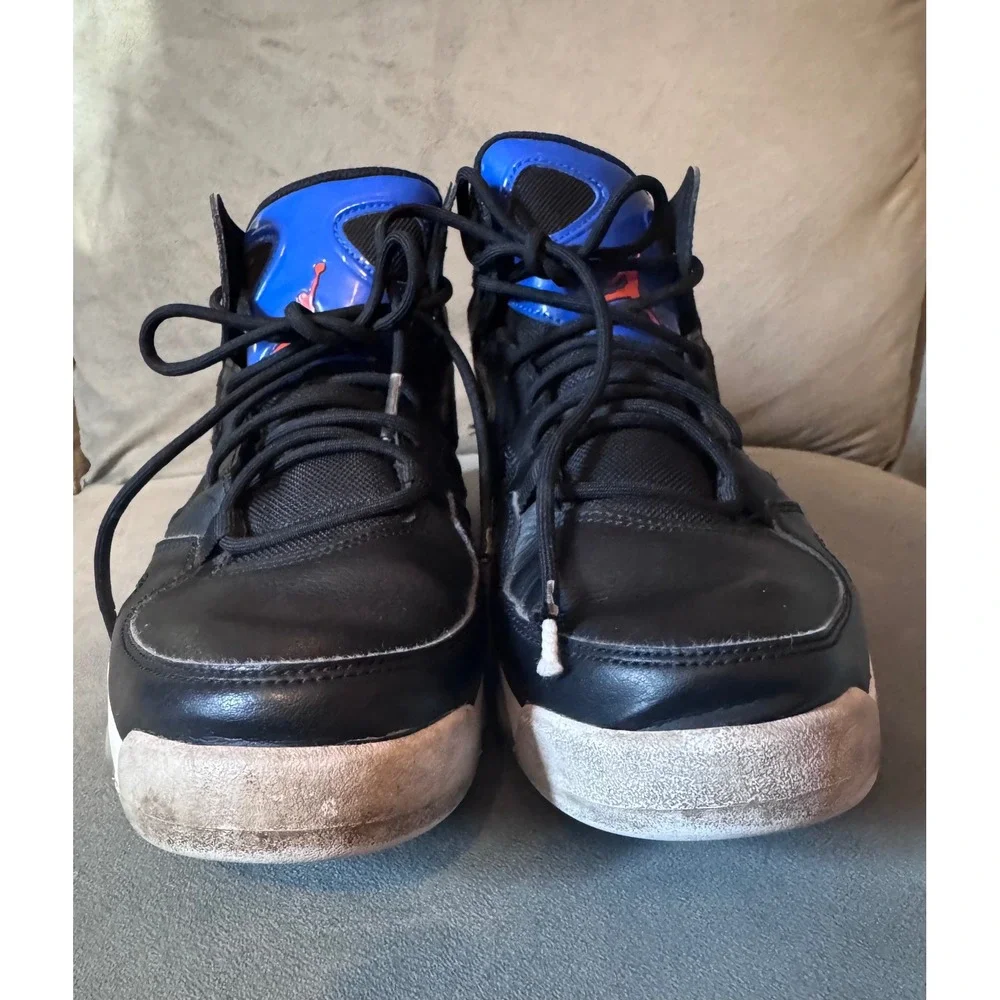 Jordan Flight Club 91 Men's Black Blue‎ Basketball Shoes Size 8